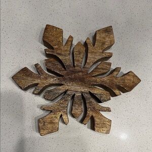 Wooden Snowflake Decor